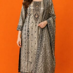 Home elegant ash grey ethnic kurta set with dupatta
